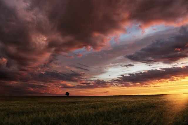 Cloudy sunset by Norbert Fritz